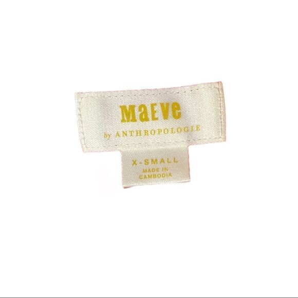 MAEVE Anthropologie Sleeveless Blouse Tank Top V Neck Orange Red Womens XS - Picture 6 of 9